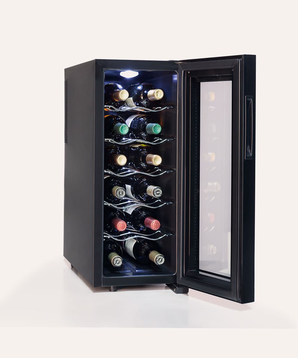 Cave à vin 12 bouteilles Effet miroir Wikeeps