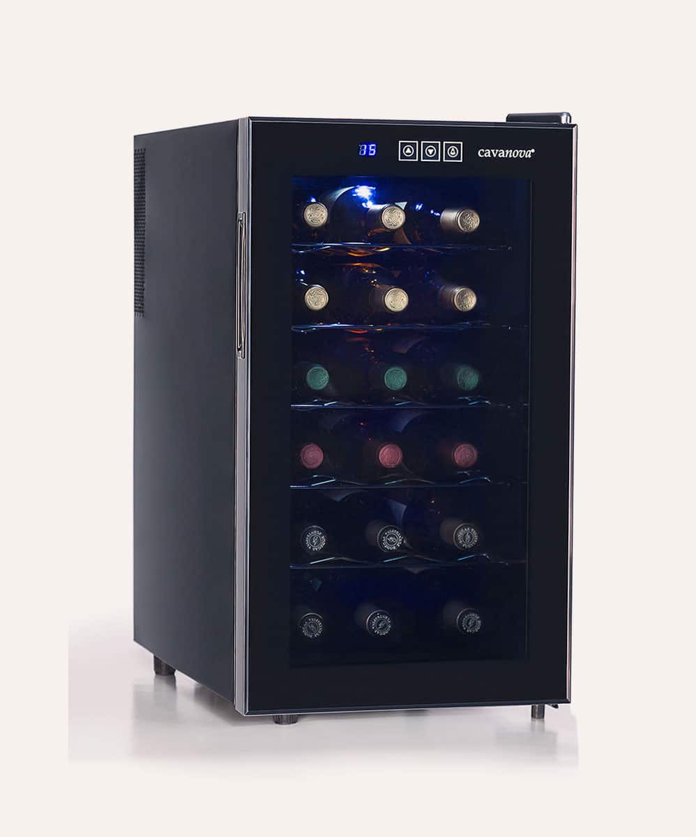 Meilleur Cave à vin 18 bouteilles Effet miroir Wikeeps