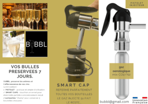 Conservation du champagne ouvert - BUBBL