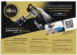 Système Bubbl. de conservation du Champagne
