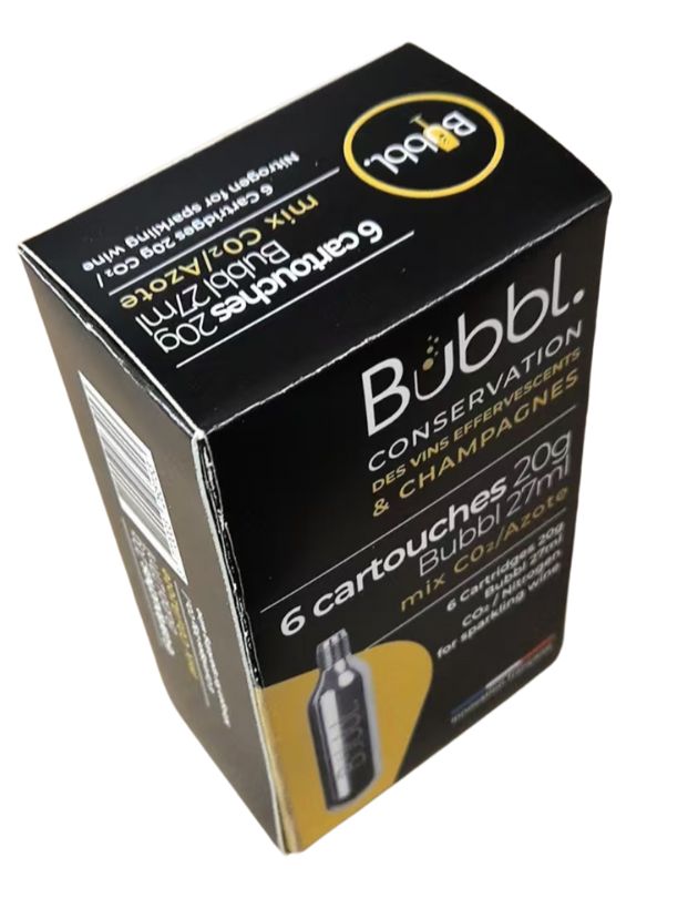 6 sparkling & Champagne CO2+N2 gas capsules
