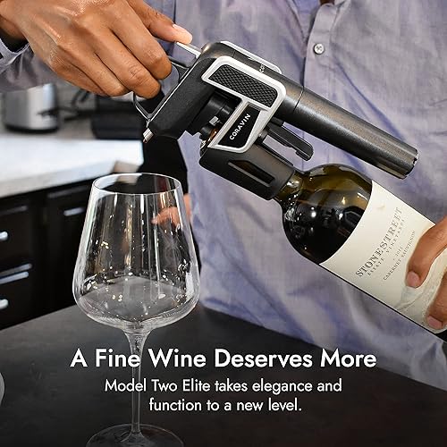 Coravin Model Two Elite Pro — Wine Preservation System — Bottle Opener, Needle Pourer, Aerator, and Wine Saver —