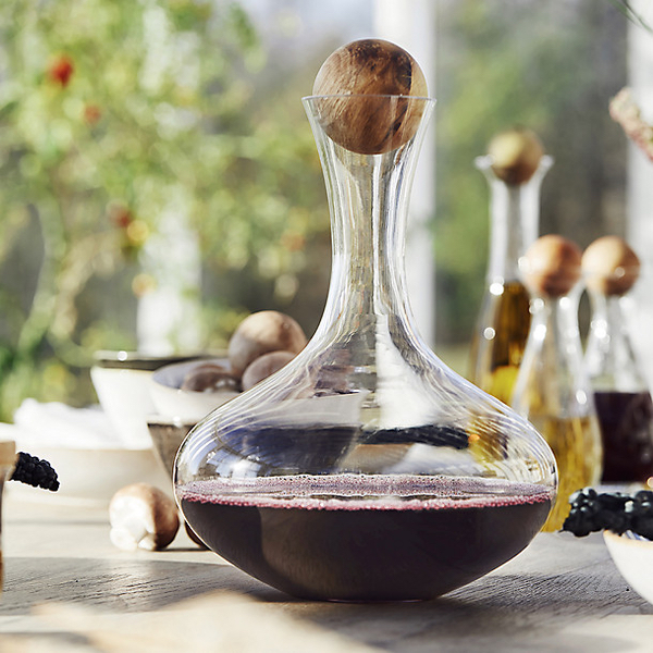 Red Wine/Port Carafe with Oak Stopper