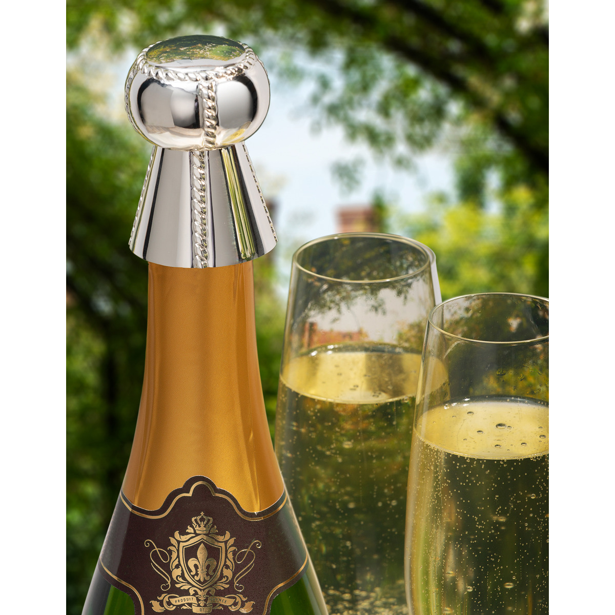 Champagne Stopper - Silver Editions UK